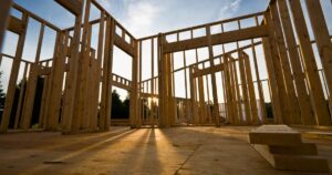 new construction on a sunny day