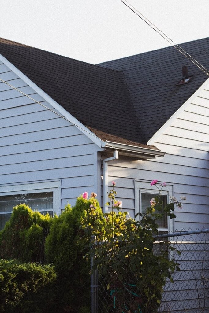 A roof on a house