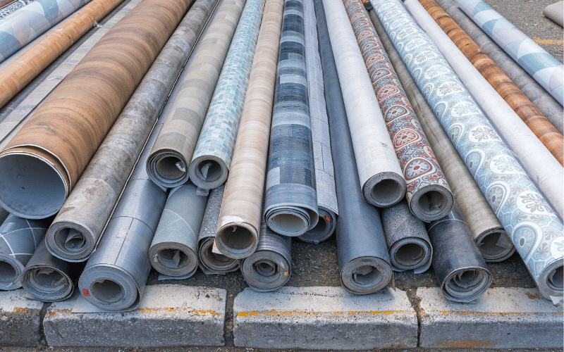 Sheet vinyl flooring rolls