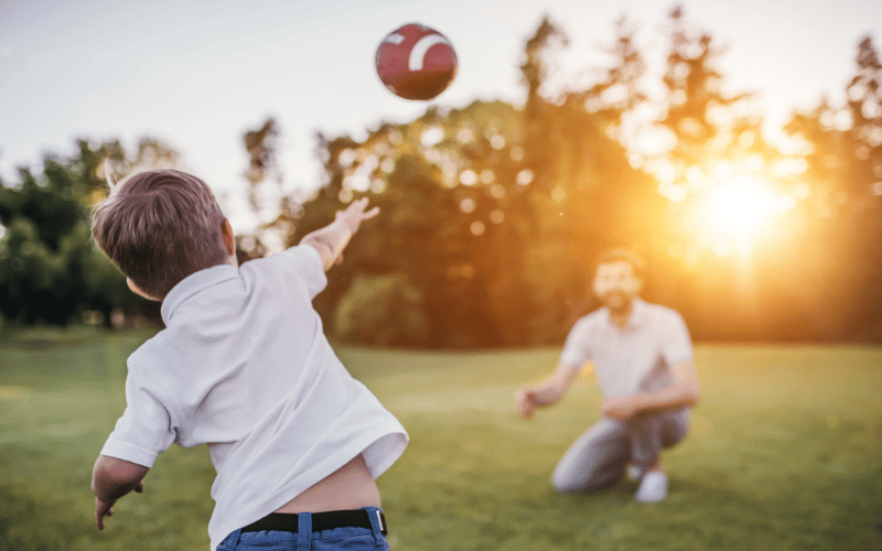 throwing football