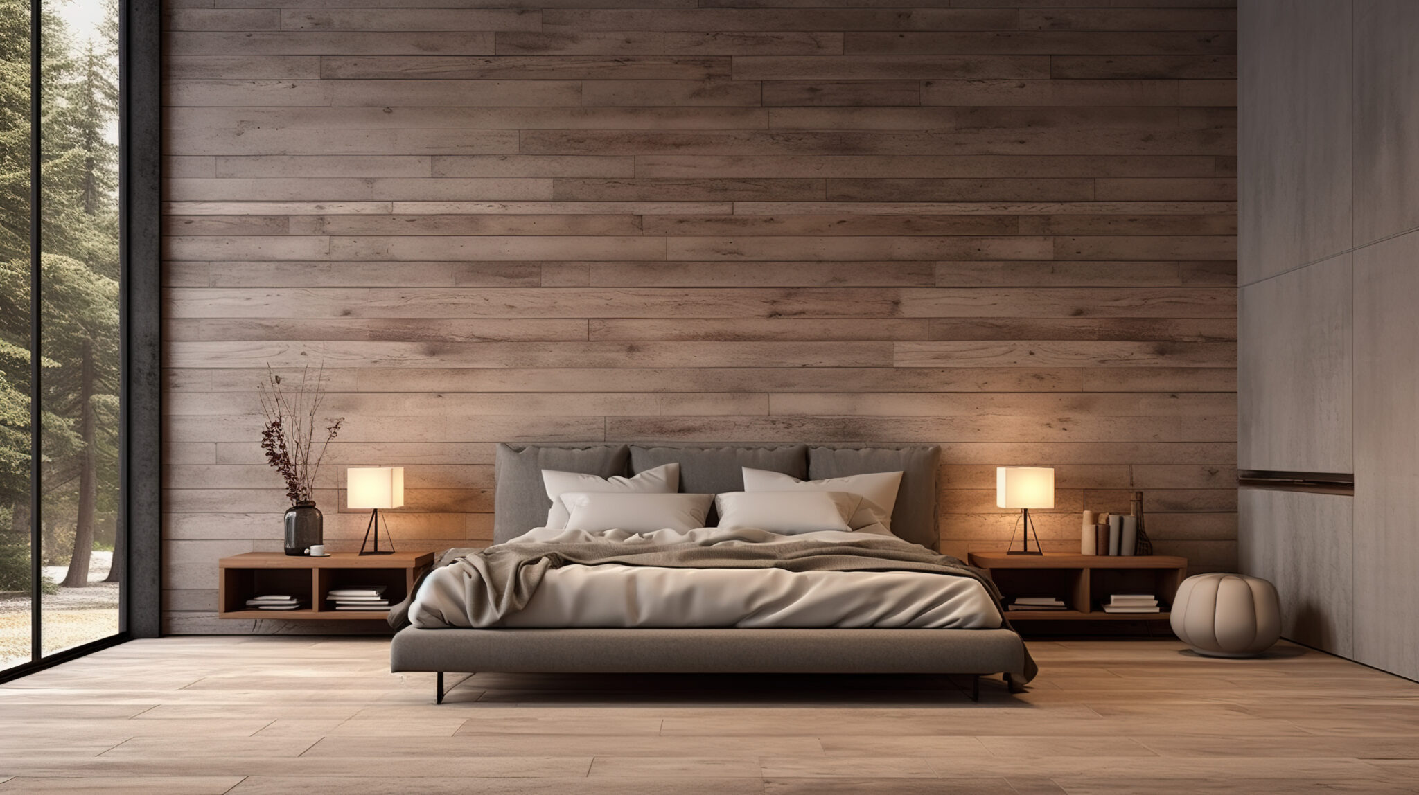 How to Create a Bedroom Accent With Wood Wall Panels